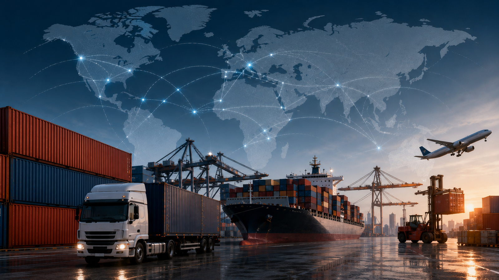 Contrôle douanier dans un terminal à conteneurs, logistique internationale